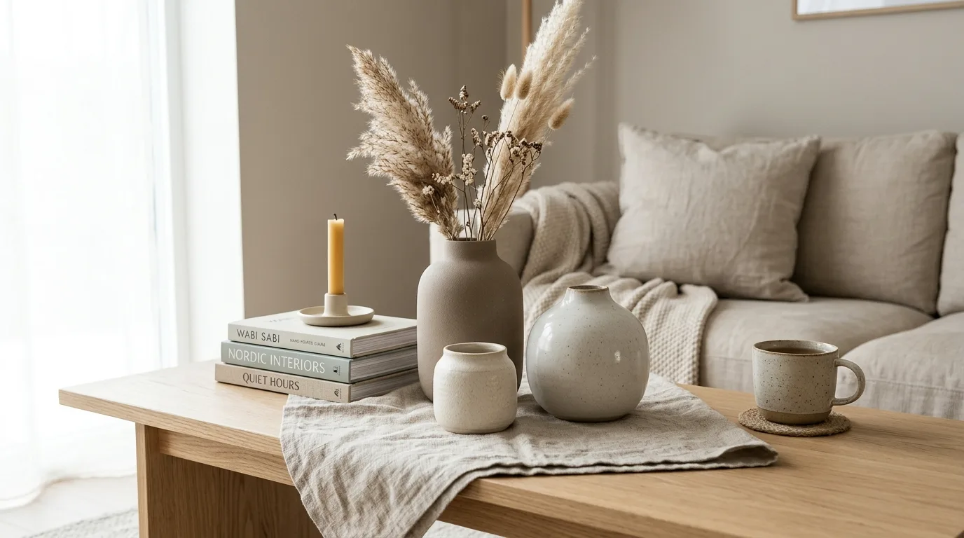 Use texture to create depth instead of louder color inspiration for a neutral home interior.